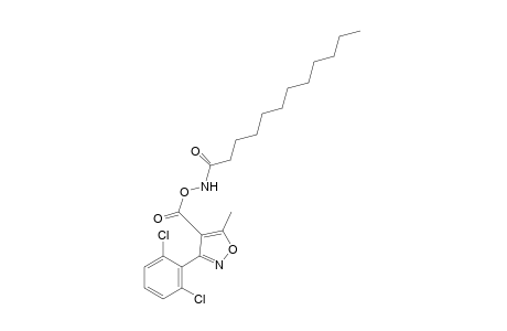 O-{[3-(2,6-dichlorophenyl)-5-methyl-4-isoxazolyl]carbonyl}-N-lauroylhydroxylamine