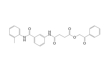 butanoic acid, 4-[[3-[[(2-methylphenyl)amino]carbonyl]phenyl]amino]-4-oxo-, 2-oxo-2-phenylethyl ester