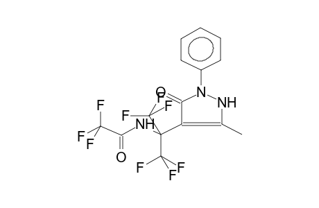 4-(ALPHA-TRIFLUOROACETAMIDOHEXAFLUOROISOPROPYL)-3-METHYL-1-PHENYLPYRAZOL-5-ONE