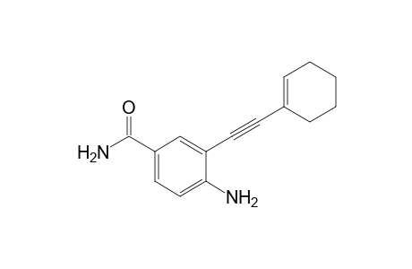 4-Amino-3-(1-cyclohexen-1ylethynyl)benzamide