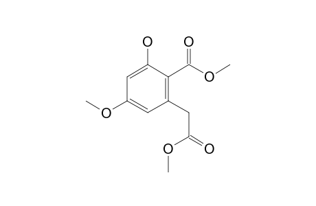 2-hydroxy-6-(2-keto-2-methoxy-ethyl)-4-methoxy-benzoic acid methyl ester