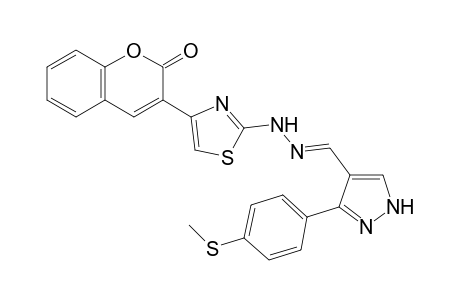 3-[4-(methylthio)phenyl]-1H-pyrazole-4-carbaldehyde[4-(2-oxo-2H-chromen-3-yl)-1,3-thiazol-2-yl]hydrazone