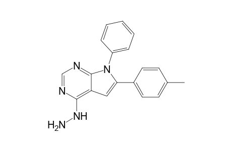 6-(p-Tolyl)-7-phenyl-4-hydrazino-7H-pyrrolo[2,3-d]pyrimidin
