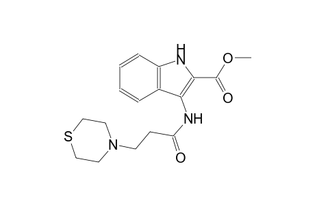 methyl 3-{[3-(4-thiomorpholinyl)propanoyl]amino}-1H-indole-2-carboxylate