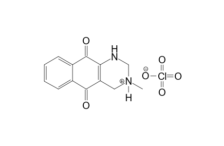 1,2,3,4,5,6-Hexahydro-3-methyl-5,10-dioxobenzo[h]quinazolinium-3-perchlorate