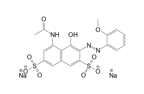 2,7-Naphthalenedisulfonic acid, 5-(acetylamino)-4-hydroxy-3-[(2-methoxyphenyl)azo]-, disodium salt
