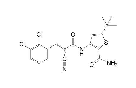 5-tert-butyl-3-(alpha-cyano-2,3dichlorocinnamamido)-2-thiophenecarboxamide