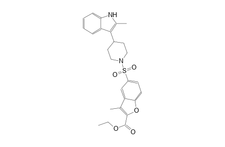 2-benzofurancarboxylic acid, 3-methyl-5-[[4-(2-methyl-1H-indol-3-yl)-1-piperidinyl]sulfonyl]-, ethyl ester
