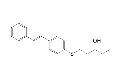 1-[4-[(E)-styryl]phenyl]sulfanylpentan-3-ol
