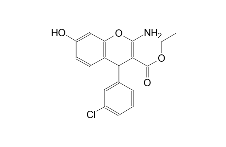 ethyl 2-amino-4-(3-chlorophenyl)-7-hydroxy-4H-chromene-3-carboxylate