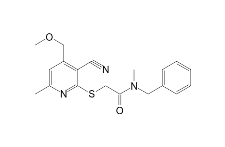 Acetamide, 2-[[3-cyano-4-(methoxymethyl)-6-methyl-2-pyridinyl]thio]-N-methyl-N-(phenylmethyl)-