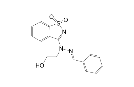 benzaldehyde, (1,1-dioxido-1,2-benzisothiazol-3-yl)(2-hydroxyethyl)hydrazone