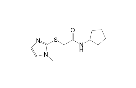 N-cyclopentyl-2-[(1-methyl-1H-imidazol-2-yl)sulfanyl]acetamide