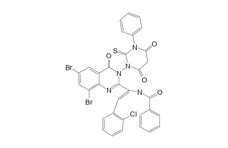 N-[2-(2-CHLOROPHENYL)-1-[6,8-DIBROMO-3-(4,6-DIOXO-3-PHENYL-2-THIOXOTETRAHYDROPYRIMIDIN-1-YL)-4-OXO-3,4-DIHYDRO-QUINAZOLIN-2-YL]-VINYL]-BENZAMIDE