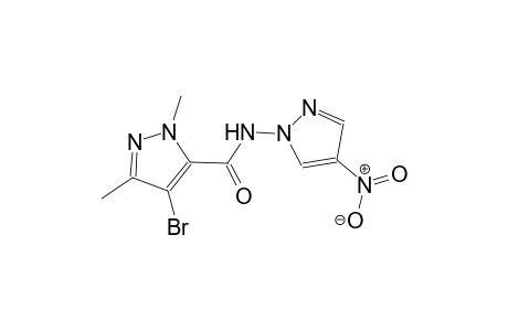 4-bromo-1,3-dimethyl-N-(4-nitro-1H-pyrazol-1-yl)-1H-pyrazole-5-carboxamide