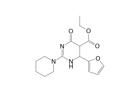 5-Pyrimidinecarboxylic acid, 4-(2-furanyl)-3,4,5,6-tetrahydro-6-oxo-2-(1-piperidinyl)-, ethyl ester