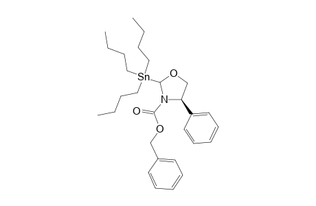 (2R,4R)-4-phenyl-2-tributylstannyl-3-oxazolidinecarboxylic acid (phenylmethyl) ester