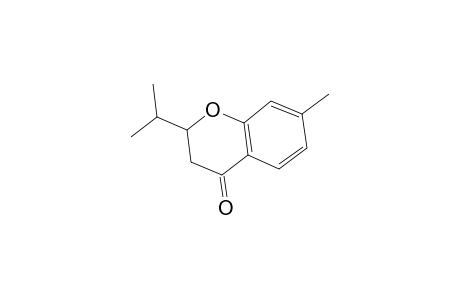 4H-1-Benzopyran-4-one, 2,3-dihydro-7-methyl-2-(1-methylethyl)-