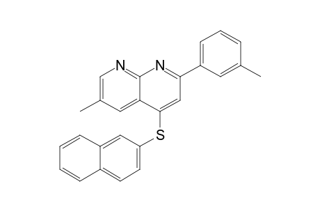 6-methyl-2-(3-methylphenyl)-4-(2-naphthalenylthio)-1,8-naphthyridine