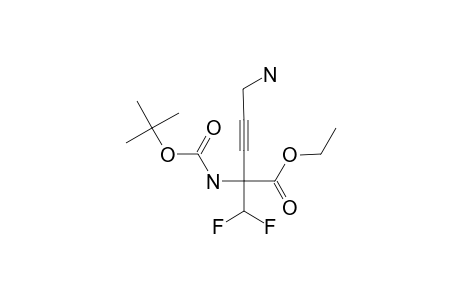 5-amino-2-(tert-butoxycarbonylamino)-2-(difluoromethyl)pent-3-ynoic acid ethyl ester