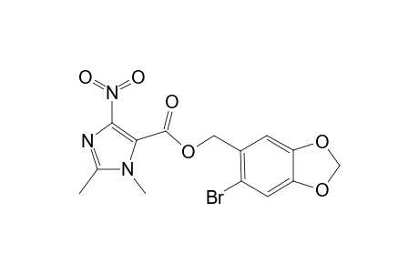 1H-Imidazole-5-carboxylic acid, 1,2-dimethyl-4-nitro-, (6-bromo-1,3-benzodioxol-5-yl)methyl ester