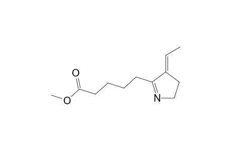 (E)-Methyl 5-(4-ethylidene-3,4-dihydro-2H-pyrrol-5-yl)pentanoate