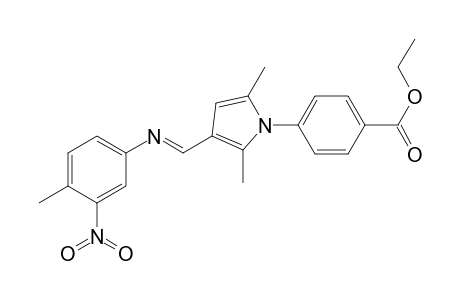 Benzoic acid,4-[2,5-dimethyl-3-(4-methyl-3-nitrophenyl)iminomethyl-1-pyrrolyl],ethyl ester-