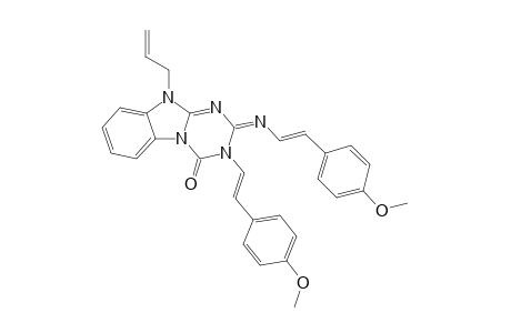 2-[2-(4-Methoxyphenyl)ethenylimino]-3-[2-(4-Methoxyphenyl)ethenyl]-10-(prop-2-enyl)-2,3,4,10-tetrahydro-1,3,5-triazino[1,2-a]benzimidazole-4-one