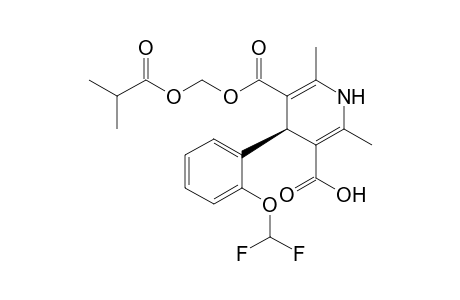 (-)-4(R)-4-[2-(Difluoromethoxy)phenyl]-2,6-dimethyl-1.4-dihydro-5-{[(isobutyryloxy)methoxy]carbonyl}-3-pyridinecarboxylic acid