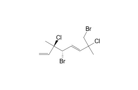 1,5-Octadiene, 4,8-dibromo-3,7-dichloro-3,7-dimethyl-, (3R*,4S*,5E,7S*)-(-)-