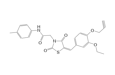 2-{(5E)-5-[3-ethoxy-4-(2-propynyloxy)benzylidene]-2,4-dioxo-1,3-thiazolidin-3-yl}-N-(4-methylphenyl)acetamide