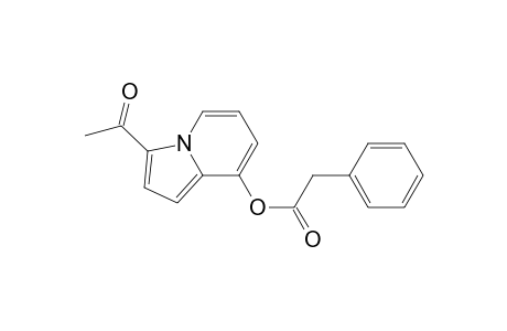 (3-acetylindolizin-8-yl) 2-phenylacetate