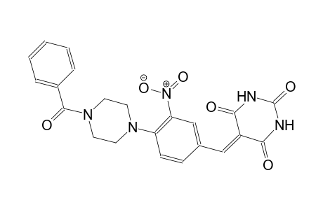 5-[4-(4-benzoyl-1-piperazinyl)-3-nitrobenzylidene]-2,4,6(1H,3H,5H)-pyrimidinetrione