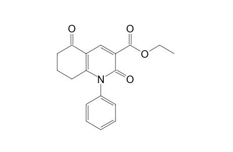 2,5-dioxo-1,2,5,6,7,8-hexahydro-1-phenyl-3-quinolinecarboxylic acid, ethyl ester
