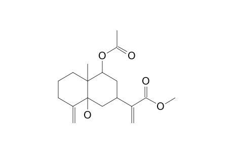 4-METHYLIDENE-10-METHYL-5-HYDROXY-9-beta-ACETOXY-7-(1'-METHOXYCARBONYLVINYL)-BICYCLO-[4.4.0]-DECANE