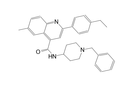 N-(1-benzyl-4-piperidinyl)-2-(4-ethylphenyl)-6-methyl-4-quinolinecarboxamide