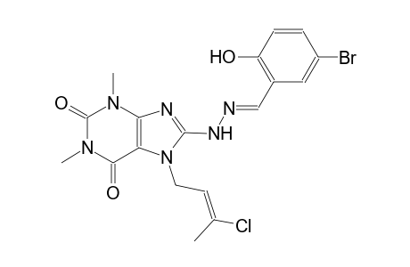 5-bromo-2-hydroxybenzaldehyde {7-[(2E)-3-chloro-2-butenyl]-1,3-dimethyl-2,6-dioxo-2,3,6,7-tetrahydro-1H-purin-8-yl}hydrazone