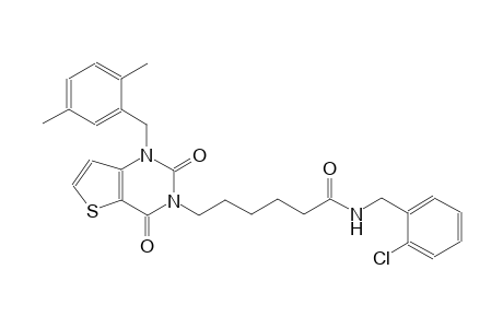 N-(2-chlorobenzyl)-6-(1-(2,5-dimethylbenzyl)-2,4-dioxo-1,4-dihydrothieno[3,2-d]pyrimidin-3(2H)-yl)hexanamide