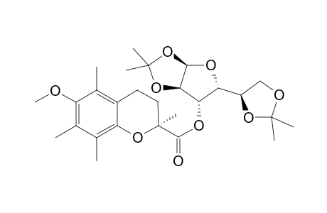 3-O-[(S)-3',4'-Dihydro-6'-methoxy-2',5',7',8'-tetramethyl-2H-[1]benzopyran-2'-ylcarbonyl]-1,2 ; 5,6-di-O-isopropylidene-.alpha.-D-glucofuranose -