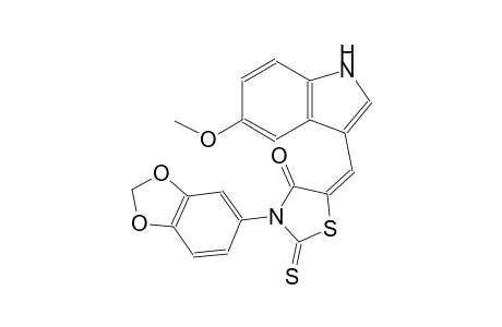 4-thiazolidinone, 3-(1,3-benzodioxol-5-yl)-5-[(5-methoxy-1H-indol-3-yl)methylene]-2-thioxo-, (5E)-