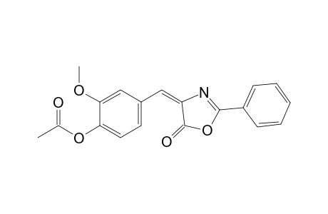 2-Methoxy-4-[(E)-(5-oxo-2-phenyl-1,3-oxazol-4(5H)-ylidene)methyl]phenyl acetate