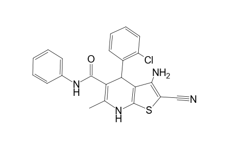3-Amino-4-(2-chlorophenyl)-2-cyano-6-methyl-N-phenyl-4,7-dihydrothieno[2,3-b]pyridine-5-carboxamide