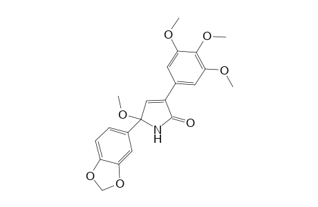 3-Dehydro-5-methoxy-3-(3,4,5-trimethoxyphenyl)-5-(3,4-methylenedioxyphenyl)-2-pyrrolidone