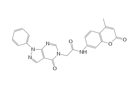 N-(4-methyl-2-oxo-2H-chromen-7-yl)-2-(4-oxo-1-phenyl-1,4-dihydro-5H-pyrazolo[3,4-d]pyrimidin-5-yl)acetamide
