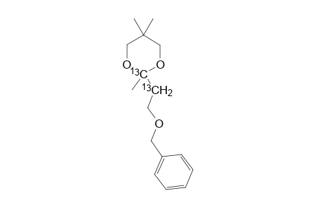 2-(2-(Benzyloxy)-[1-(13)C]ethyl)-2,5,5-[2-13C]trimethyl-1,3-dioxane