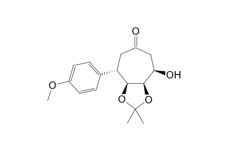 (3aR,4R,8S,8aS)-4,5-Isopropylidenedioxy-3-hydroxy-6-[4'-methoxyphenyl]-cycloheptan-1-one