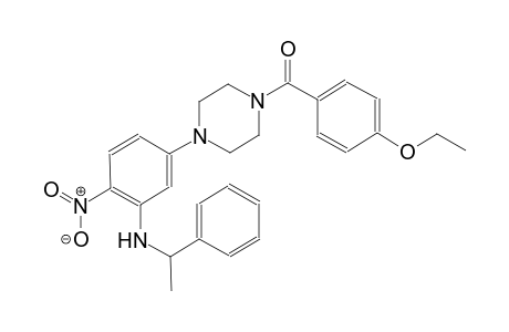 5-[4-(4-ethoxybenzoyl)-1-piperazinyl]-2-nitro-N-(1-phenylethyl)aniline