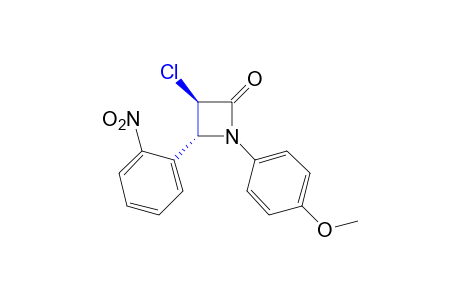 trans-3-Chloro-1-(p-methoxyphenyl)-4-(o-nitrophenyl)-2-azetidinone