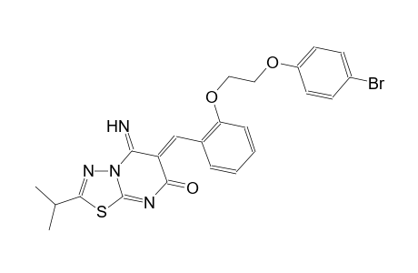 7H-[1,3,4]thiadiazolo[3,2-a]pyrimidin-7-one, 6-[[2-[2-(4-bromophenoxy)ethoxy]phenyl]methylene]-5,6-dihydro-5-imino-2-(1-methylethyl)-,