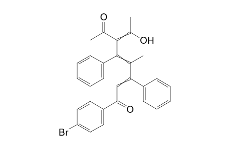 6-Acetyl-7-hydroxy-4-methyl-1-(4-bromophenyl)-3,5-diphenyl-octa-2,4,6-trien-1-one